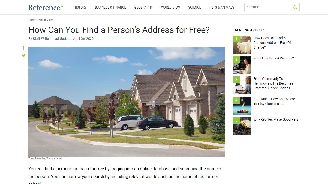 How Can You Find a Person's Address for Free? - Reference.com